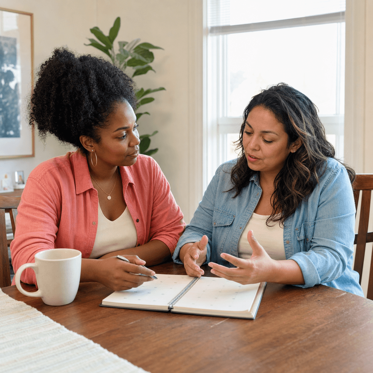 A support session between a provider and client